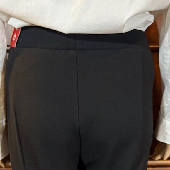 Suko Jeans Black Super Soft Knit Red Rose Embroidered Ponte Pant - Picture 7 of 9